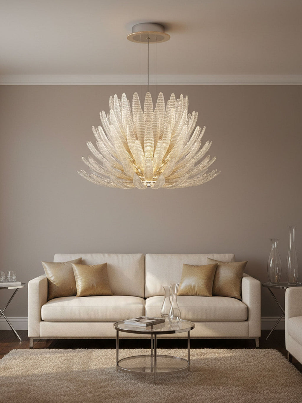 Glass Petal Chandelier — Chandelier | Maison Monashee — view 6