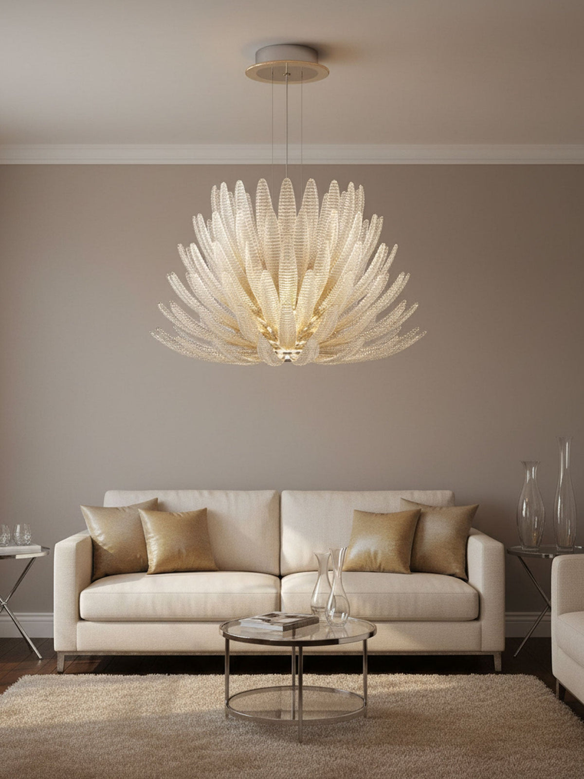 Glass Petal Chandelier — Chandelier | Maison Monashee — view 6