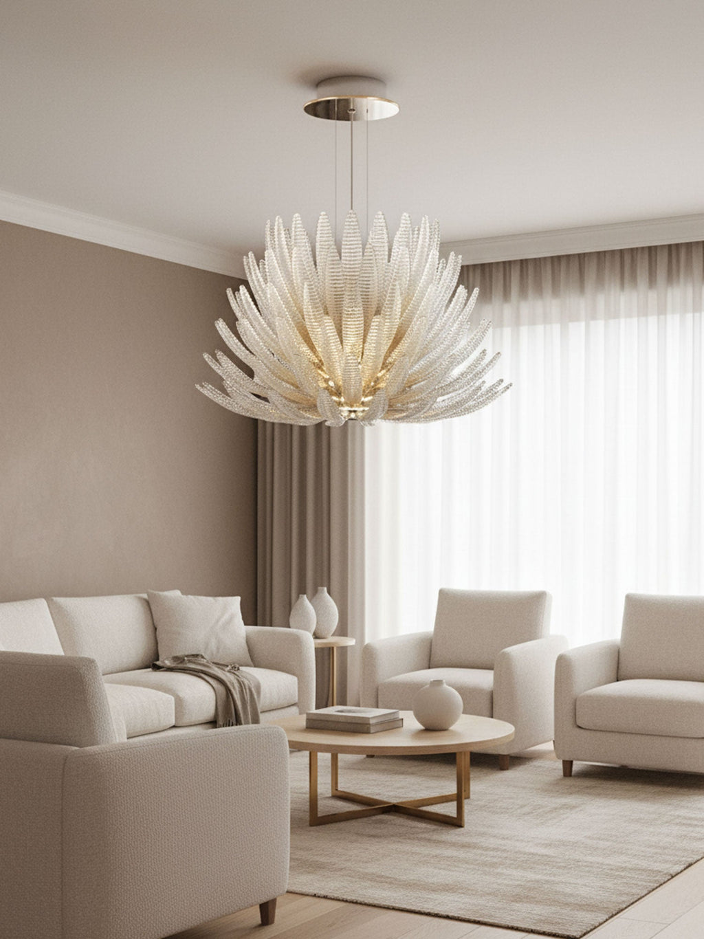 Glass Petal Chandelier — Chandelier | Maison Monashee — view 7
