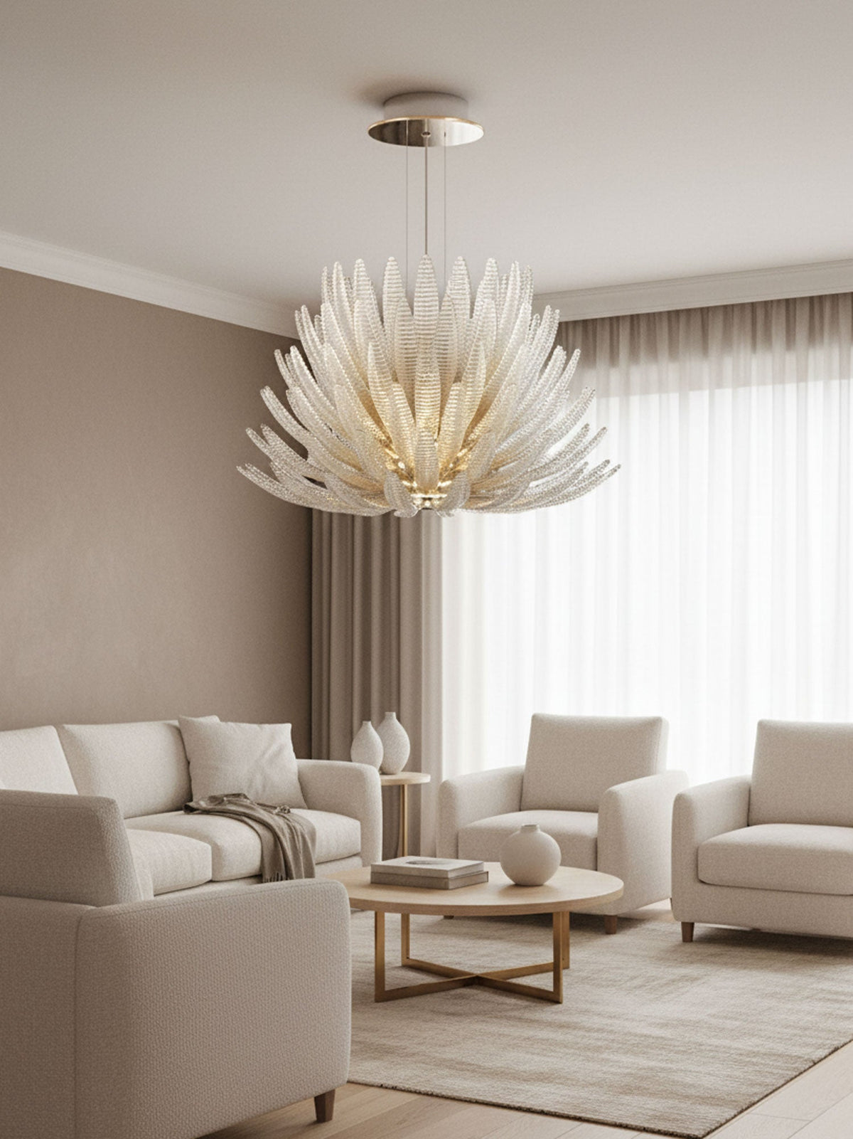 Glass Petal Chandelier — Chandelier | Maison Monashee — view 7