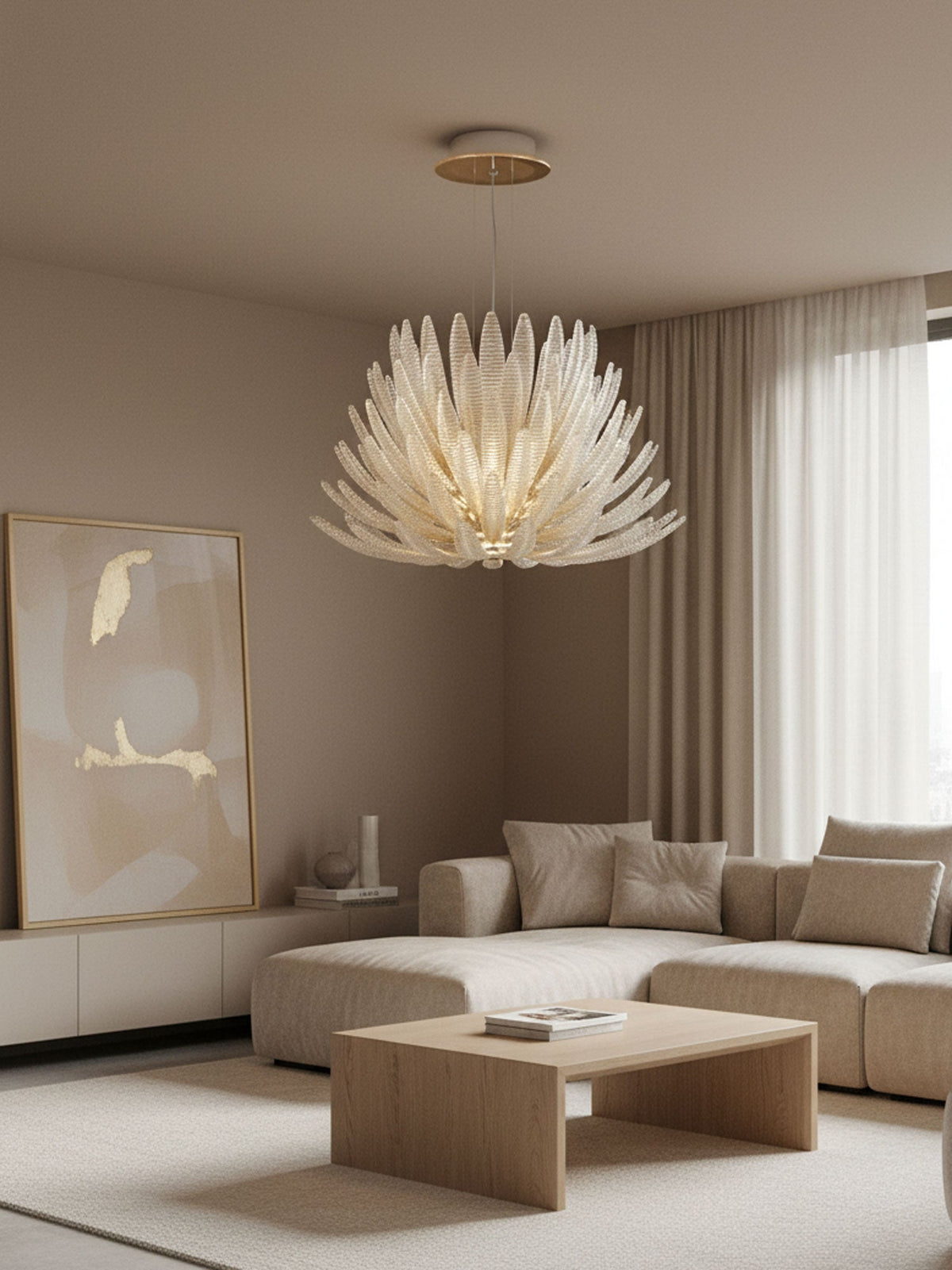 Glass Petal Chandelier — Chandelier | Maison Monashee — view 12