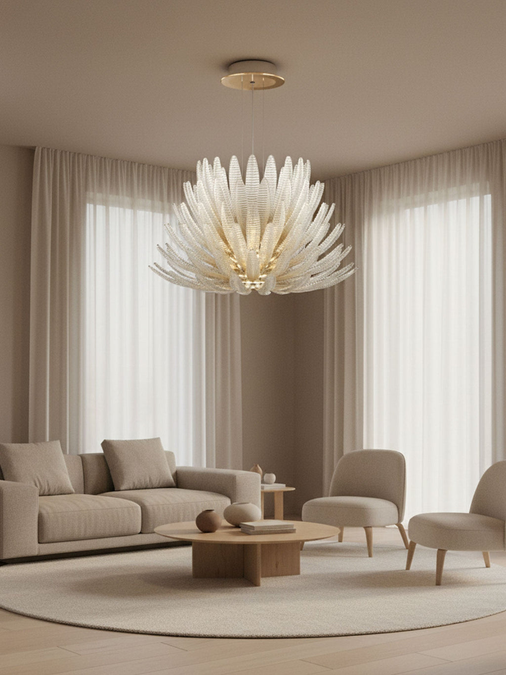 Glass Petal Chandelier — Chandelier | Maison Monashee — view 14