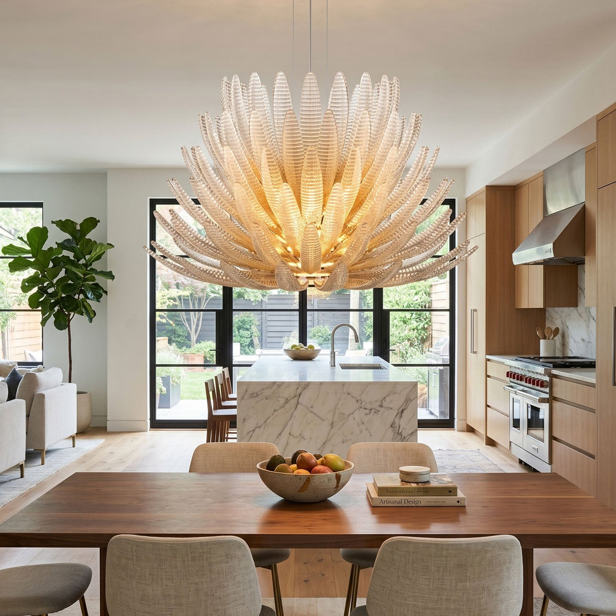 Glass Petal Chandelier — Chandelier | Maison Monashee — view 4