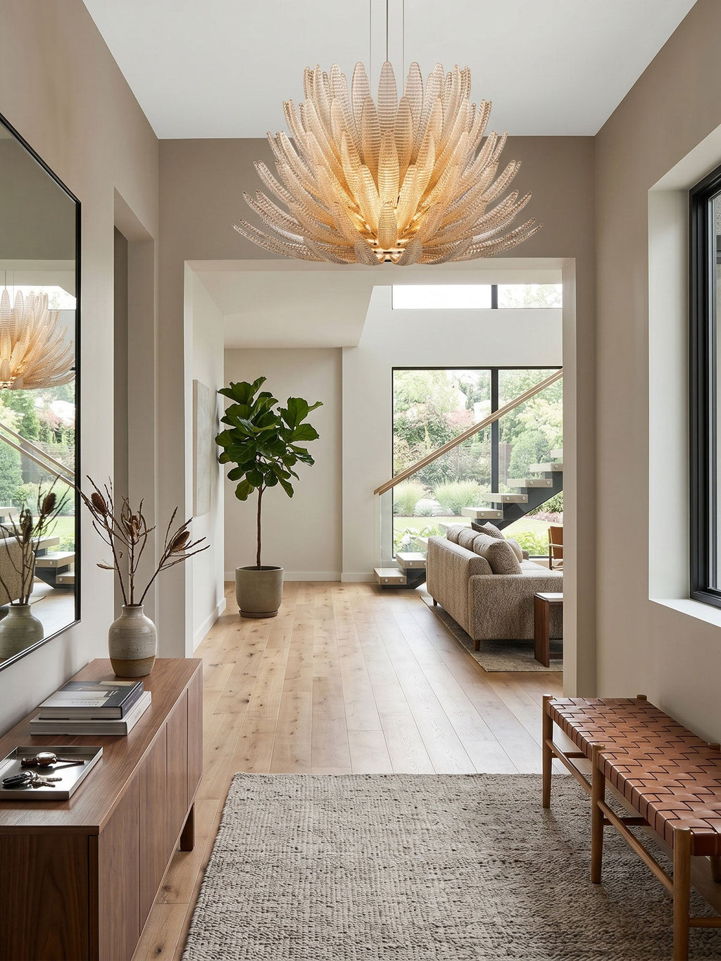 Glass Petal Chandelier — Chandelier | Maison Monashee — view 5