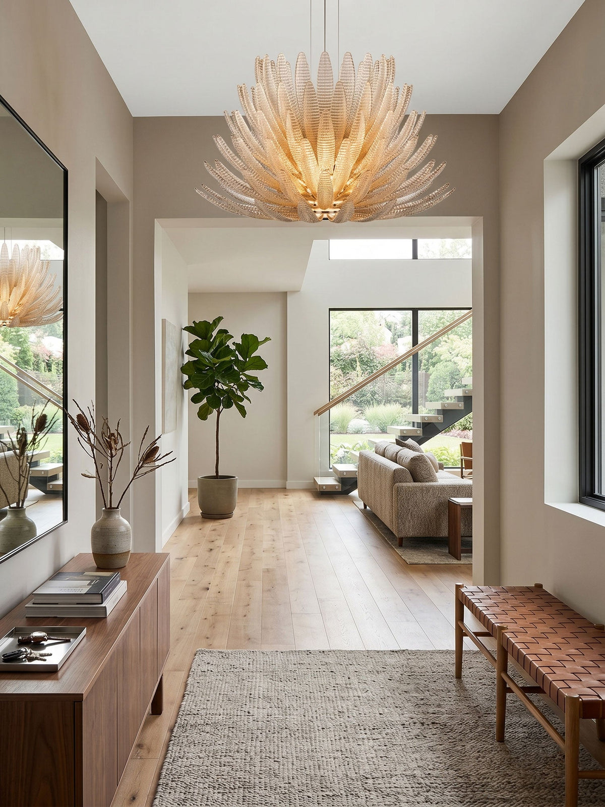 Glass Petal Chandelier — Chandelier | Maison Monashee — view 5