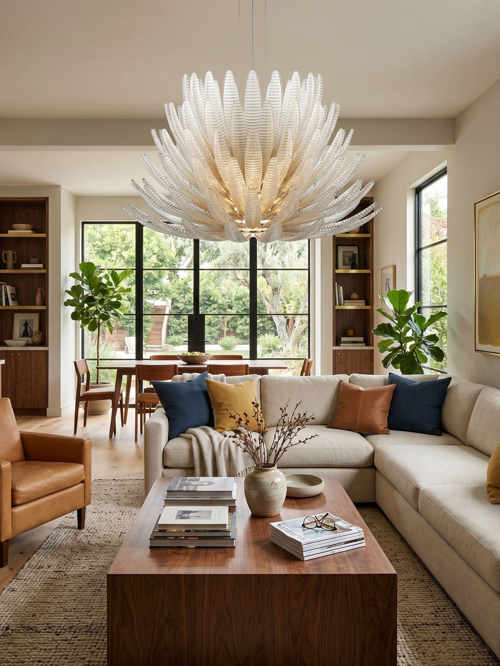 Glass Petal Chandelier — Chandelier | Maison Monashee — view 10