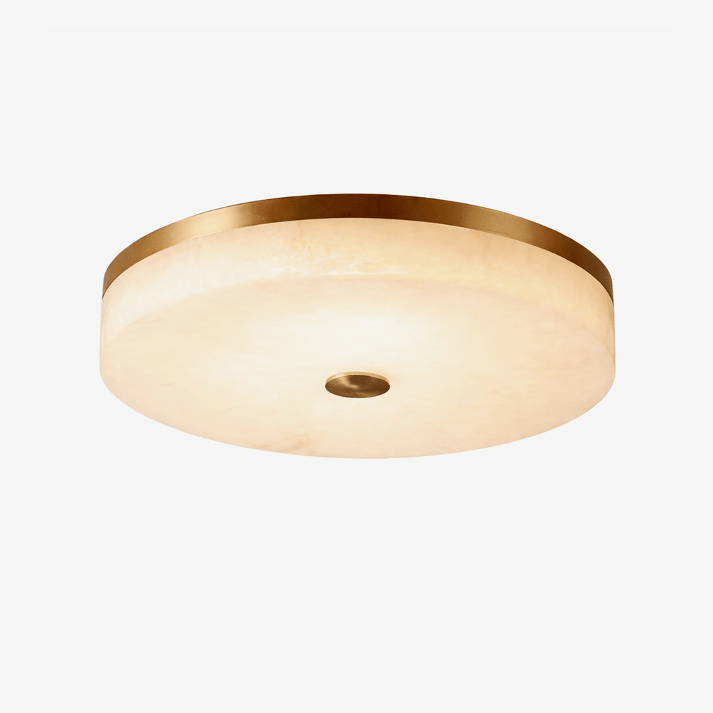 Gold and White Flush Mount Light — Ceiling Light | Maison Monashee