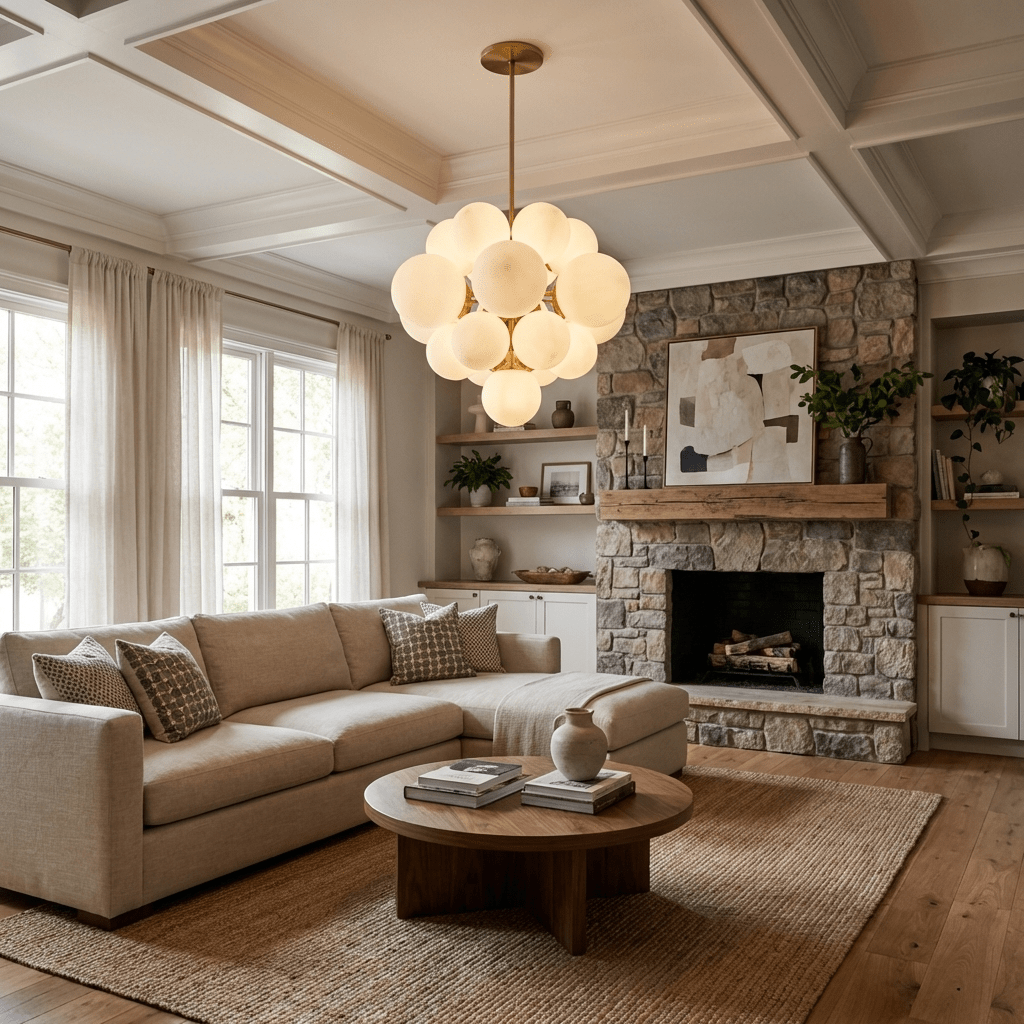 Large Orb Chandelier — Chandelier | Maison Monashee — view 4