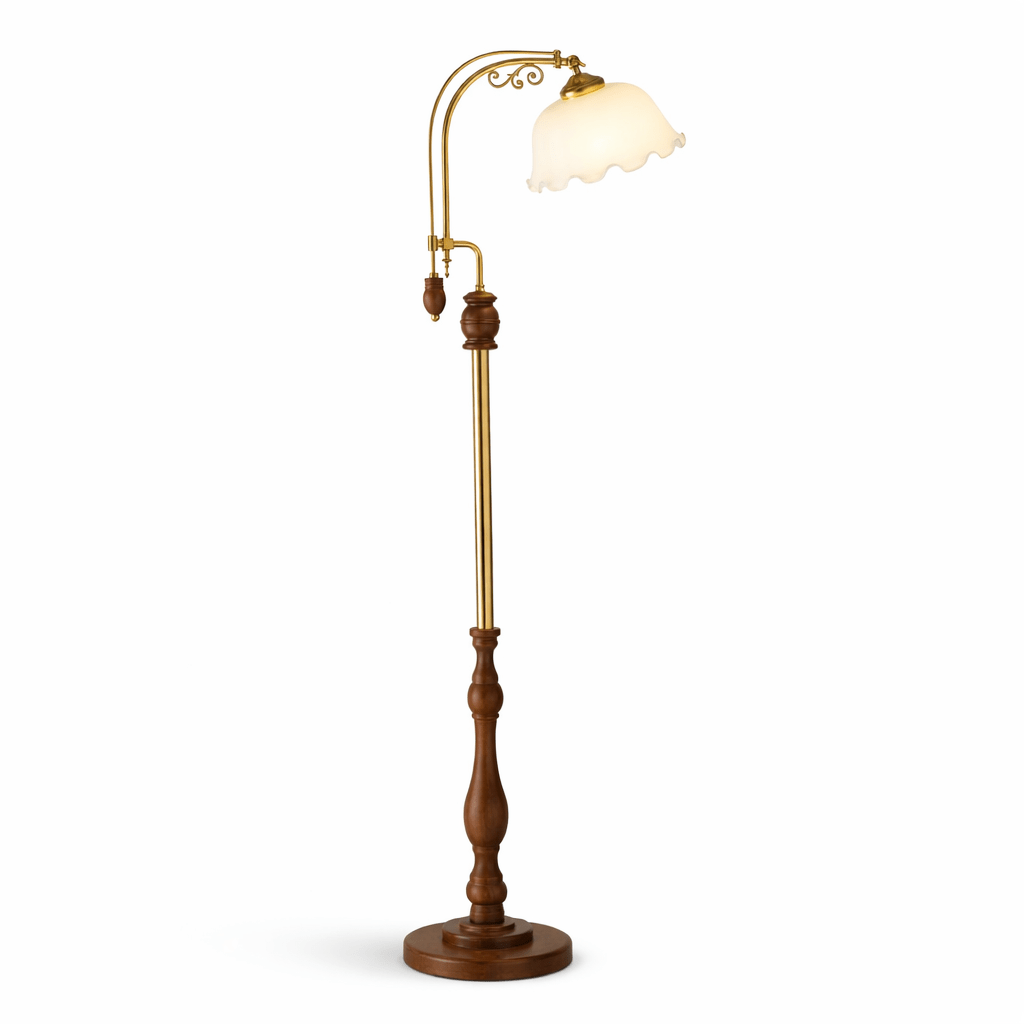 Vintage Glass Floor Lamp — Floor Lamp | Maison Monashee — view 4
