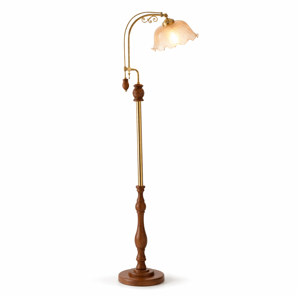 Vintage Glass Floor Lamp — Floor Lamp | Maison Monashee — view 5