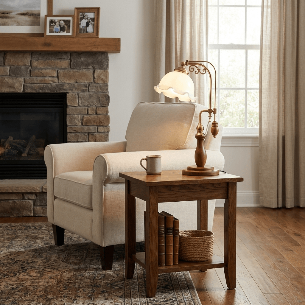 Vintage Gold Desk Lamp — Table Lamp | Maison Monashee — view 3