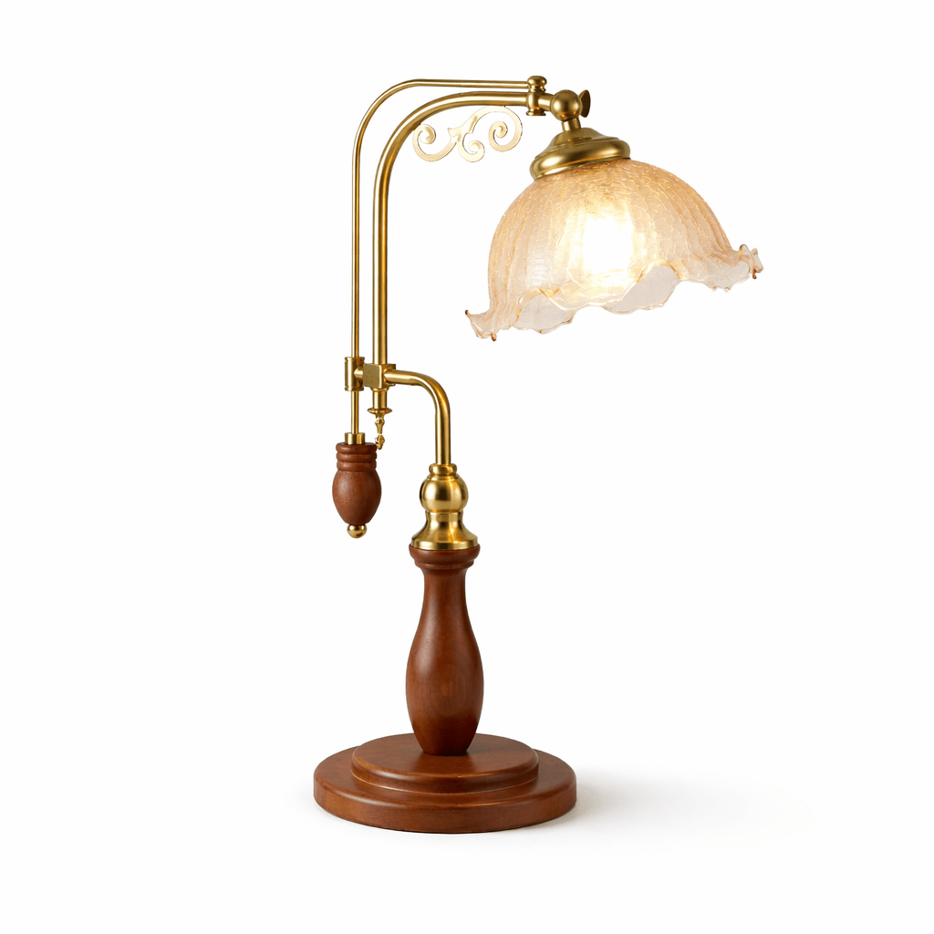 Vintage Gold Desk Lamp — Table Lamp | Maison Monashee — view 8