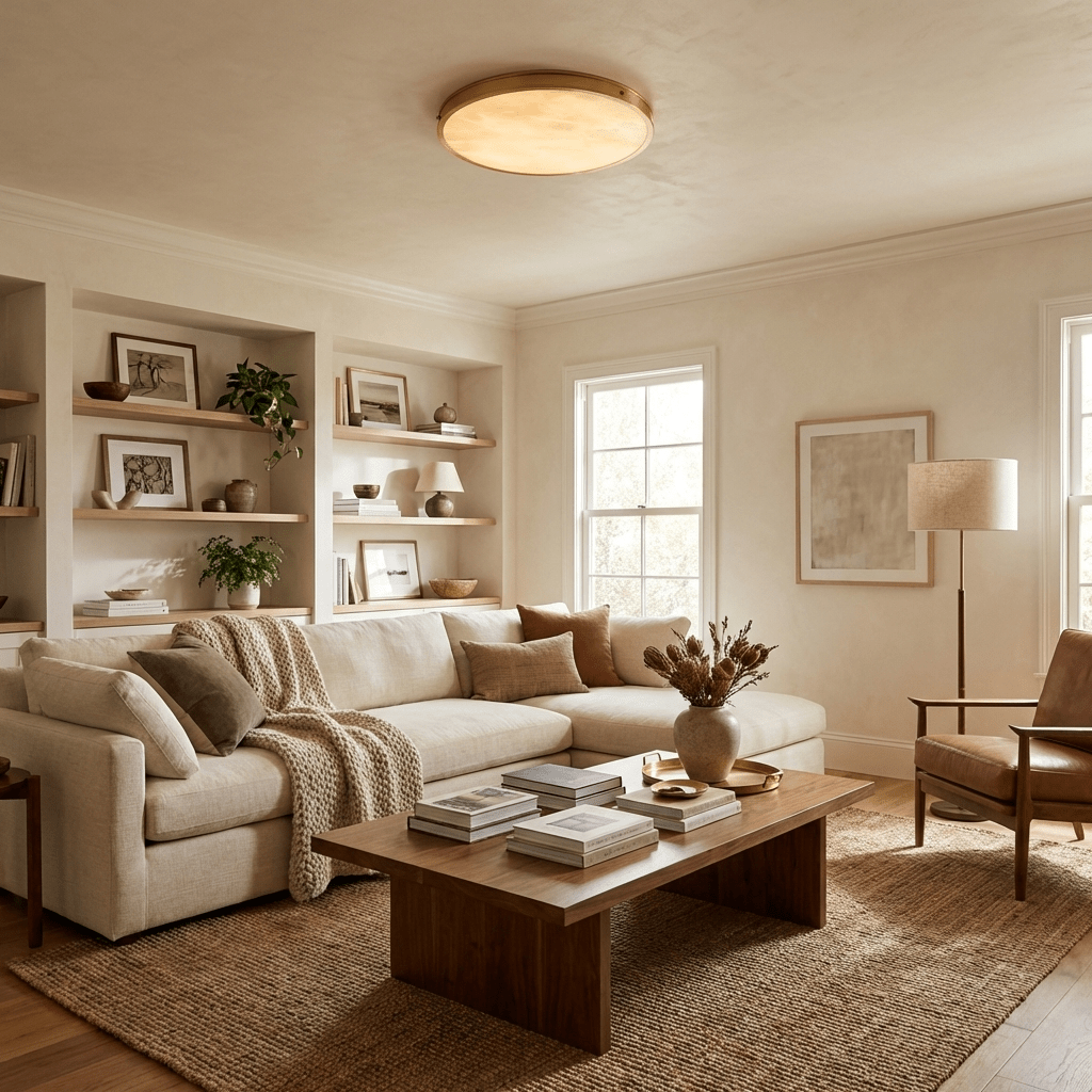 Round Flush Mount Light — Ceiling Light | Maison Monashee — view 4
