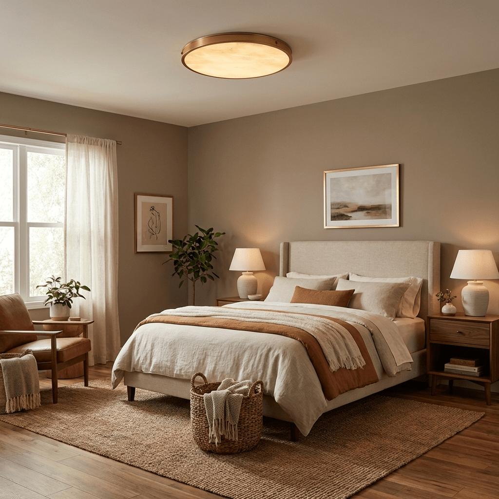 Round Flush Mount Light — Ceiling Light | Maison Monashee — view 8