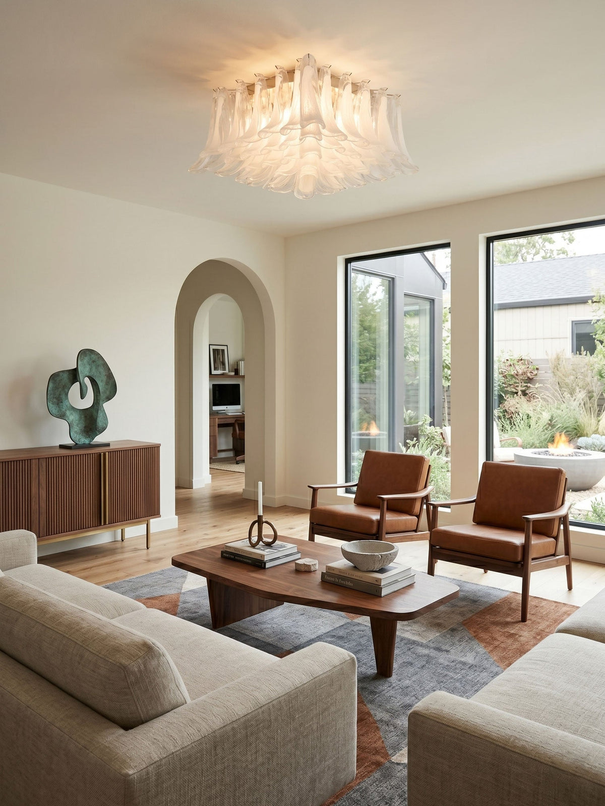 Blown Glass Flush Mount Light — Ceiling Light | Maison Monashee — view 8