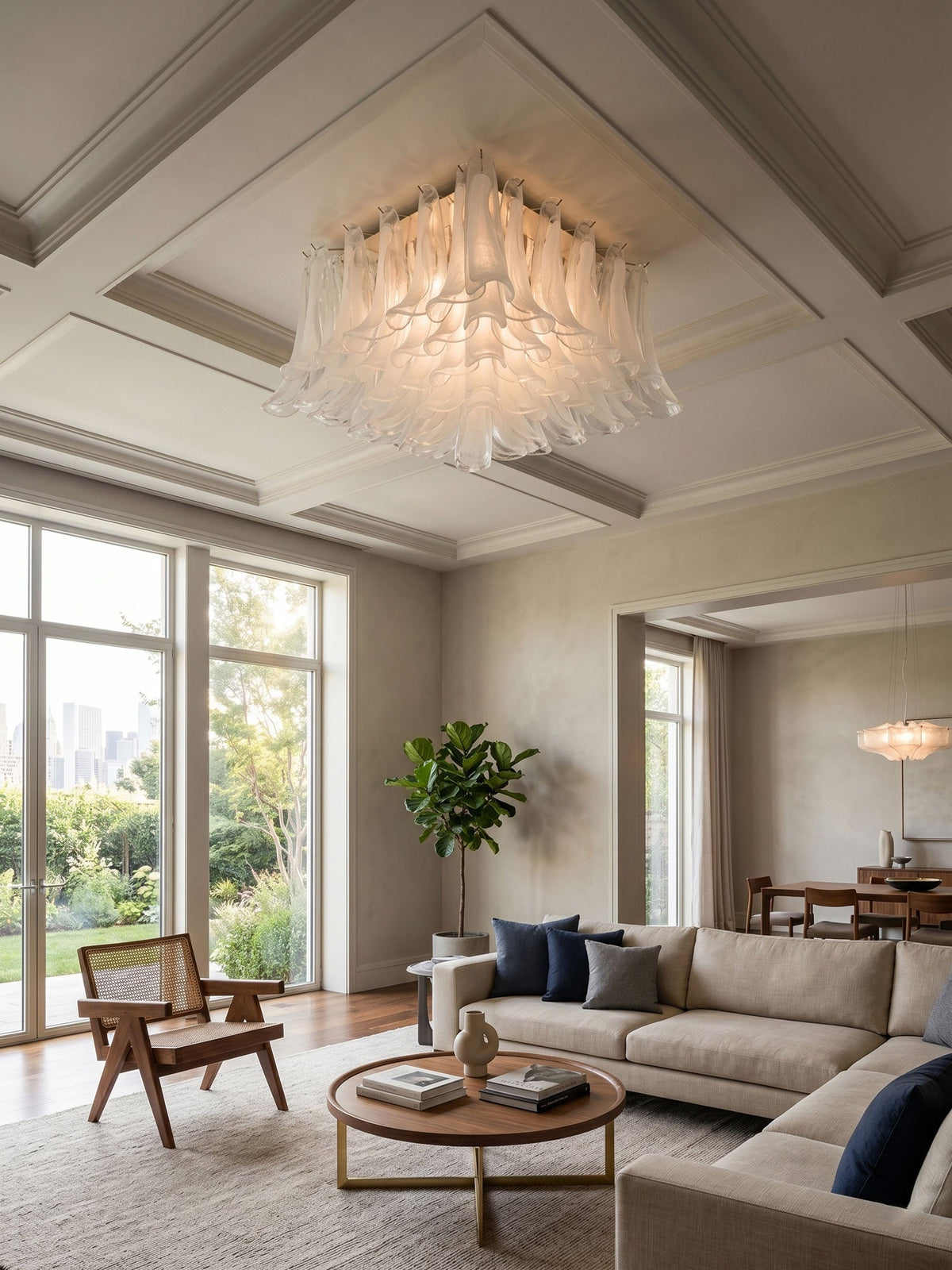 Blown Glass Flush Mount Light — Ceiling Light | Maison Monashee — view 11