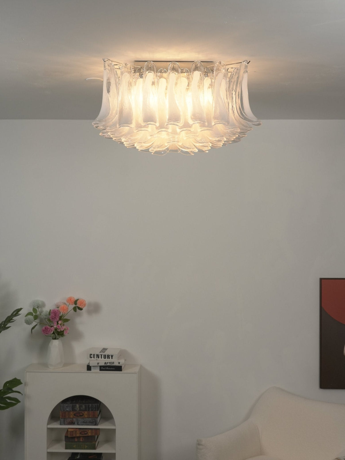 Blown Glass Flush Mount Light — Ceiling Light | Maison Monashee — view 17