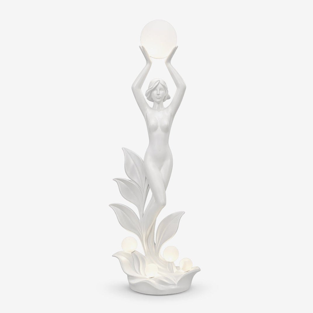 All White Floor Lamp — Floor Lamp | Maison Monashee