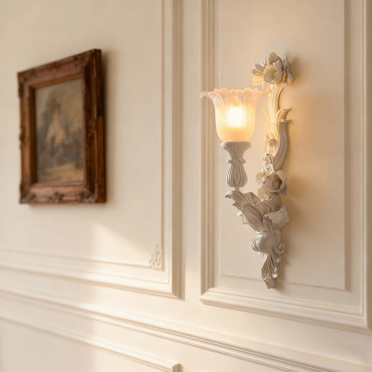 Vintage Milk Glass Wall Sconce — Wall Sconce | Maison Monashee — view 8
