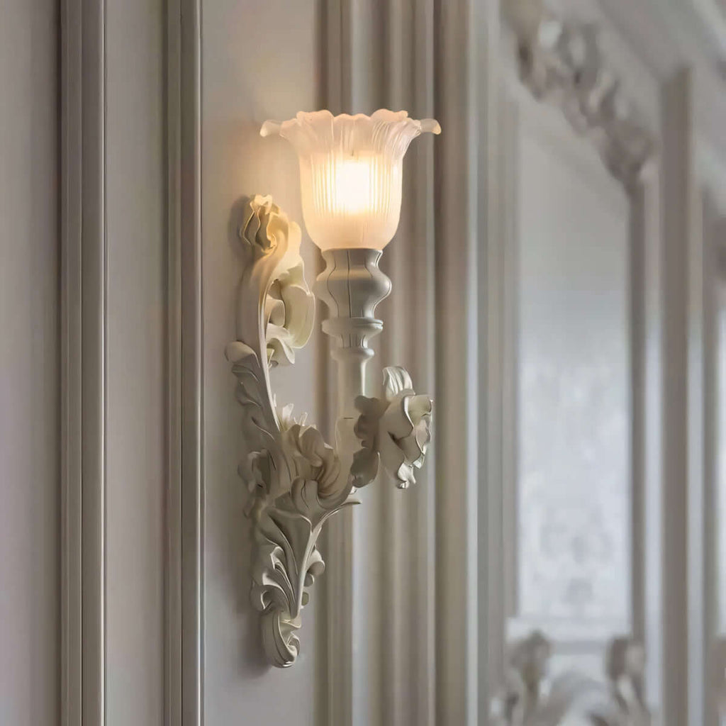 Vintage Milk Glass Wall Sconce — Wall Sconce | Maison Monashee — view 3