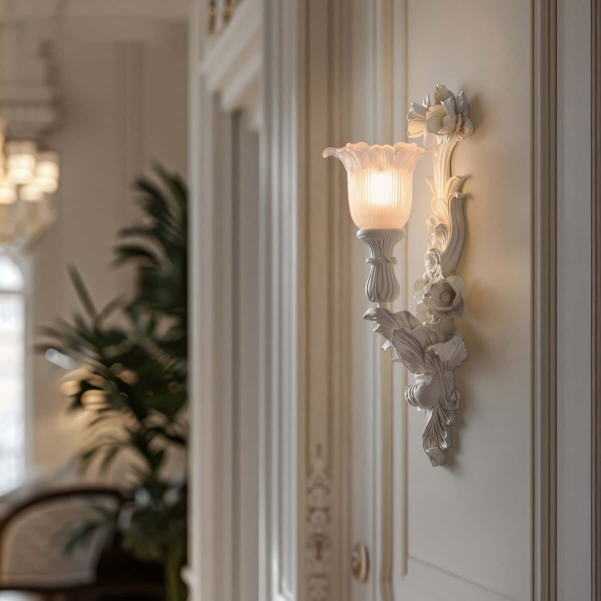 Vintage Milk Glass Wall Sconce — Wall Sconce | Maison Monashee — view 4