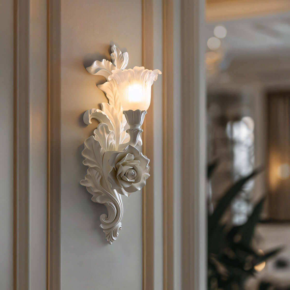 Vintage Milk Glass Wall Sconce — Wall Sconce | Maison Monashee — view 7