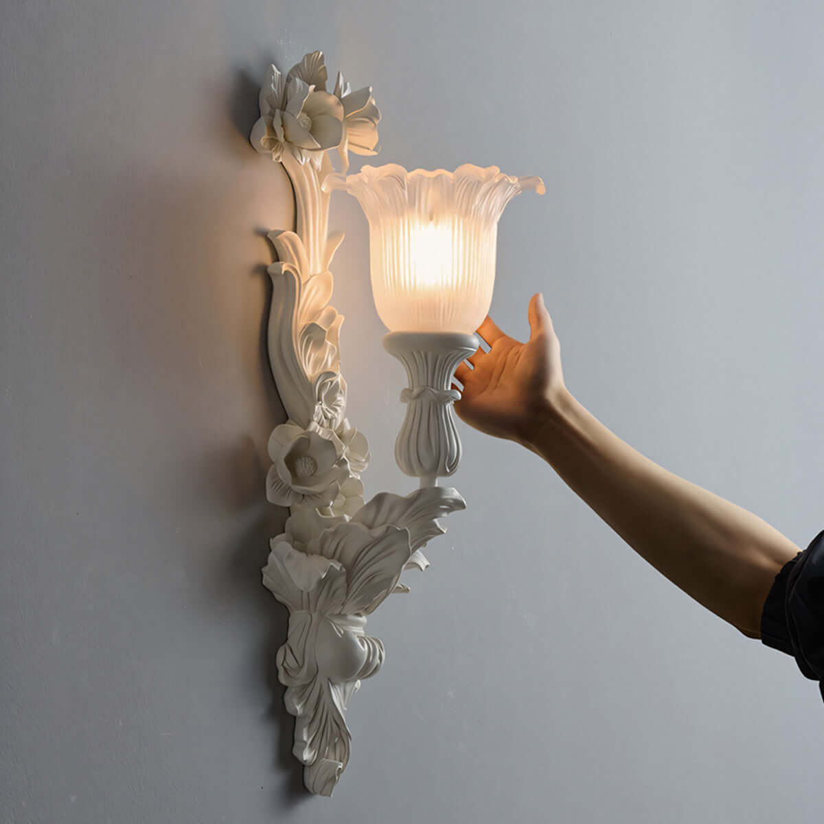 Vintage Milk Glass Wall Sconce — Wall Sconce | Maison Monashee — view 12