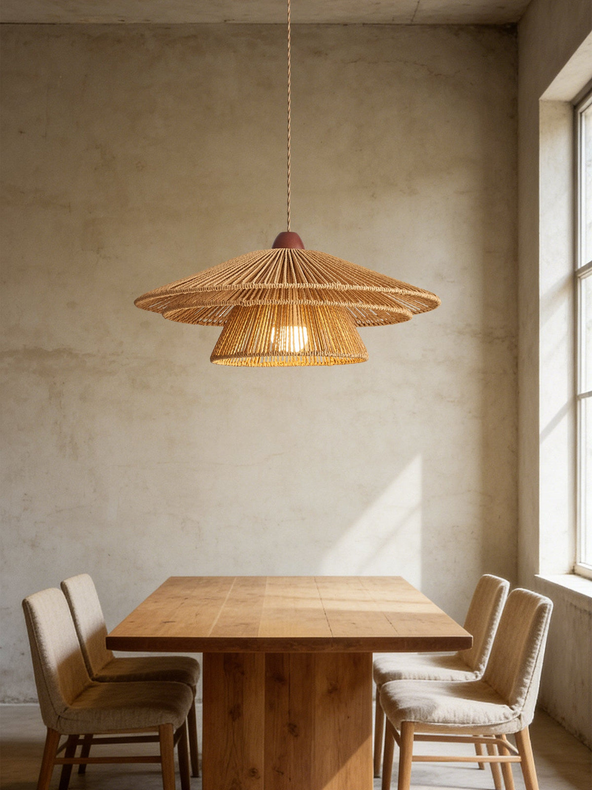 Rattan Large Pendant Light — Pendant Light | Maison Monashee — view 4