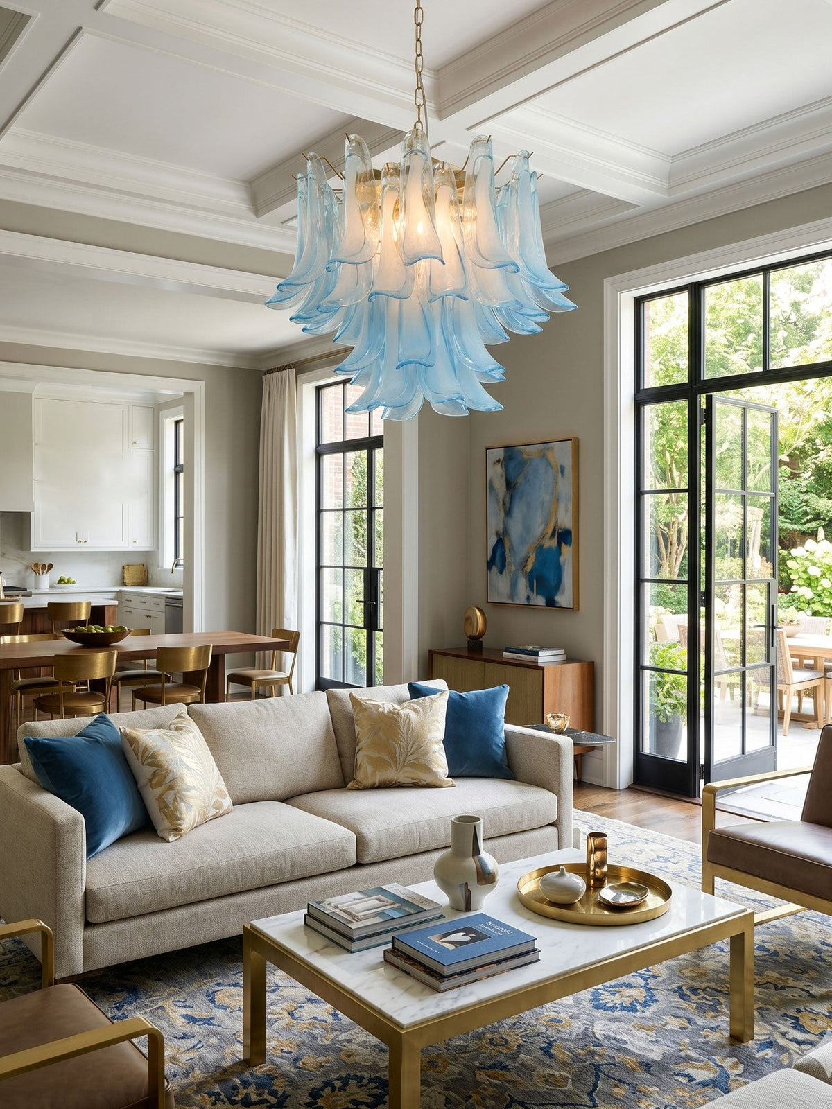 Aqua Glass Chandelier — Chandelier | Maison Monashee — view 5