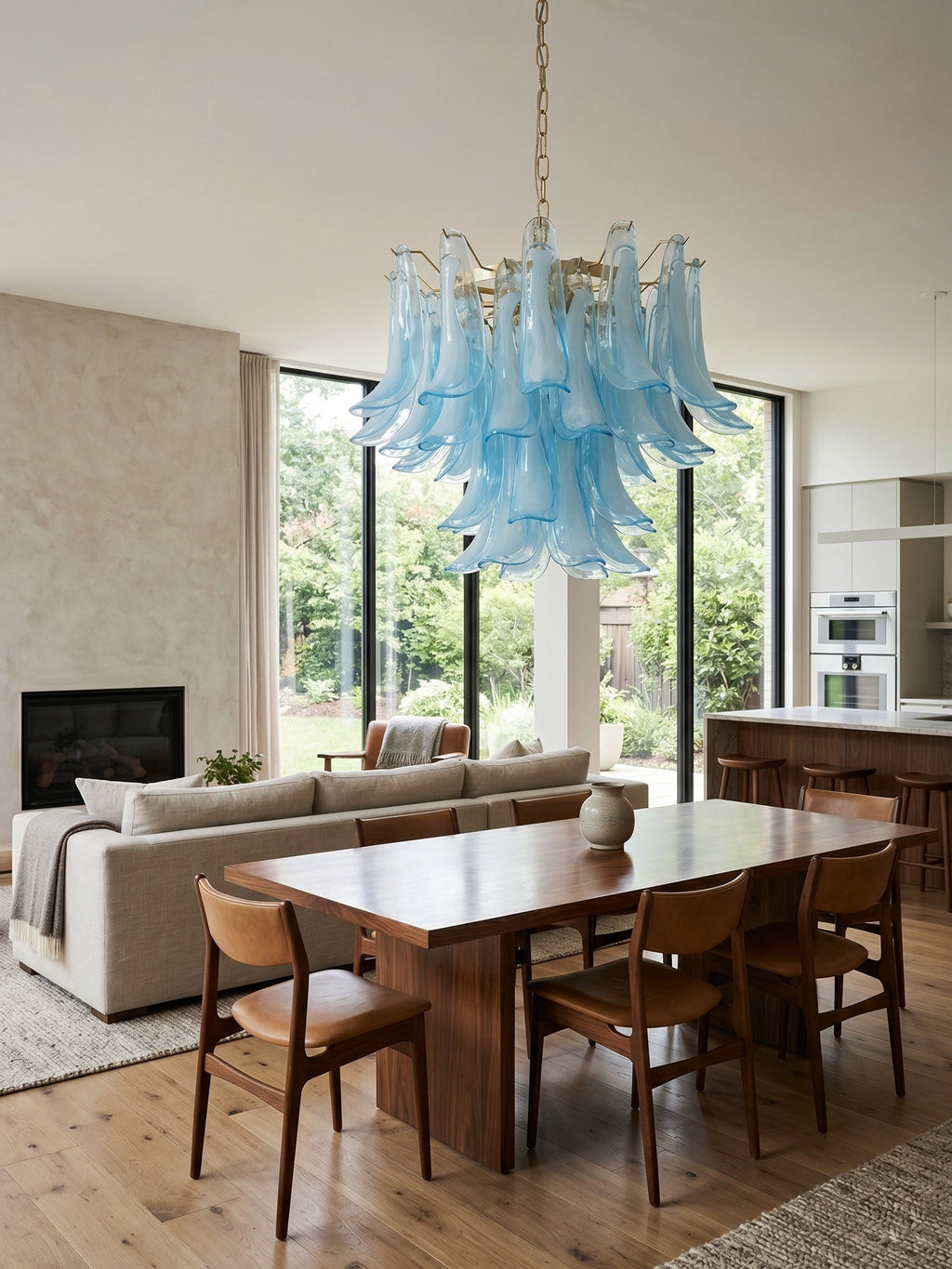 Aqua Glass Chandelier — Chandelier | Maison Monashee — view 3