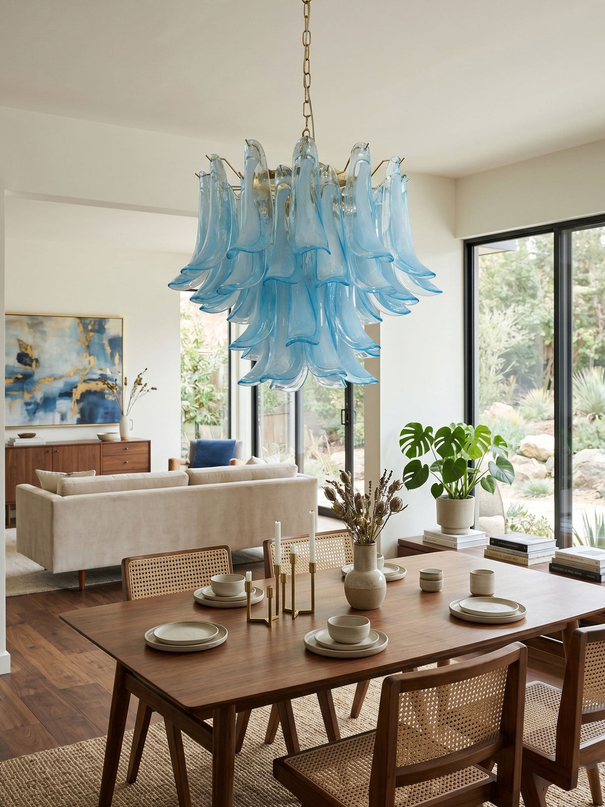 Aqua Glass Chandelier — Chandelier | Maison Monashee — view 4