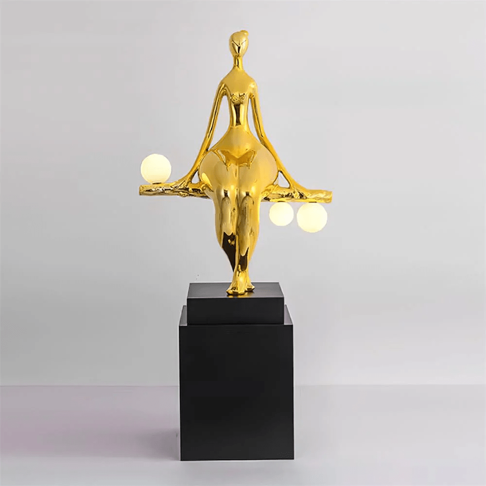 Black Gold Floor Lamp — Floor Lamp | Maison Monashee — view 11