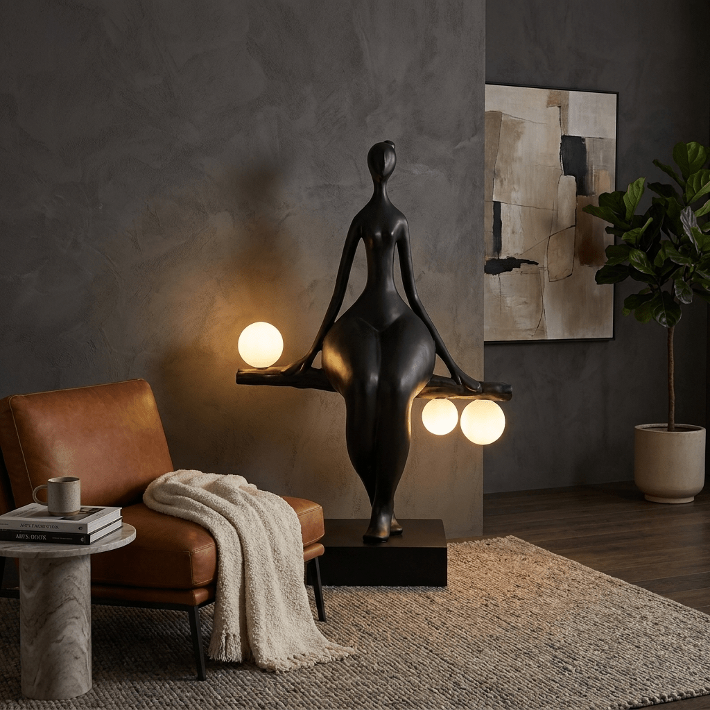 Black Gold Floor Lamp — Floor Lamp | Maison Monashee — view 4
