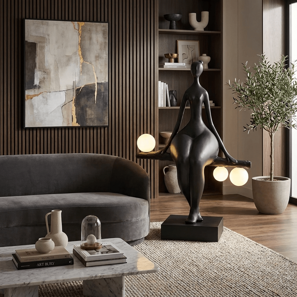 Black Gold Floor Lamp — Floor Lamp | Maison Monashee — view 2