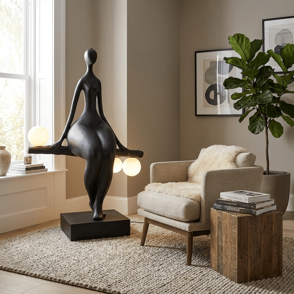 Black Gold Floor Lamp — Floor Lamp | Maison Monashee — view 5