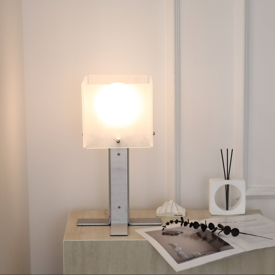 Square Bedside Table Lamp — Table Lamp | Maison Monashee — view 12