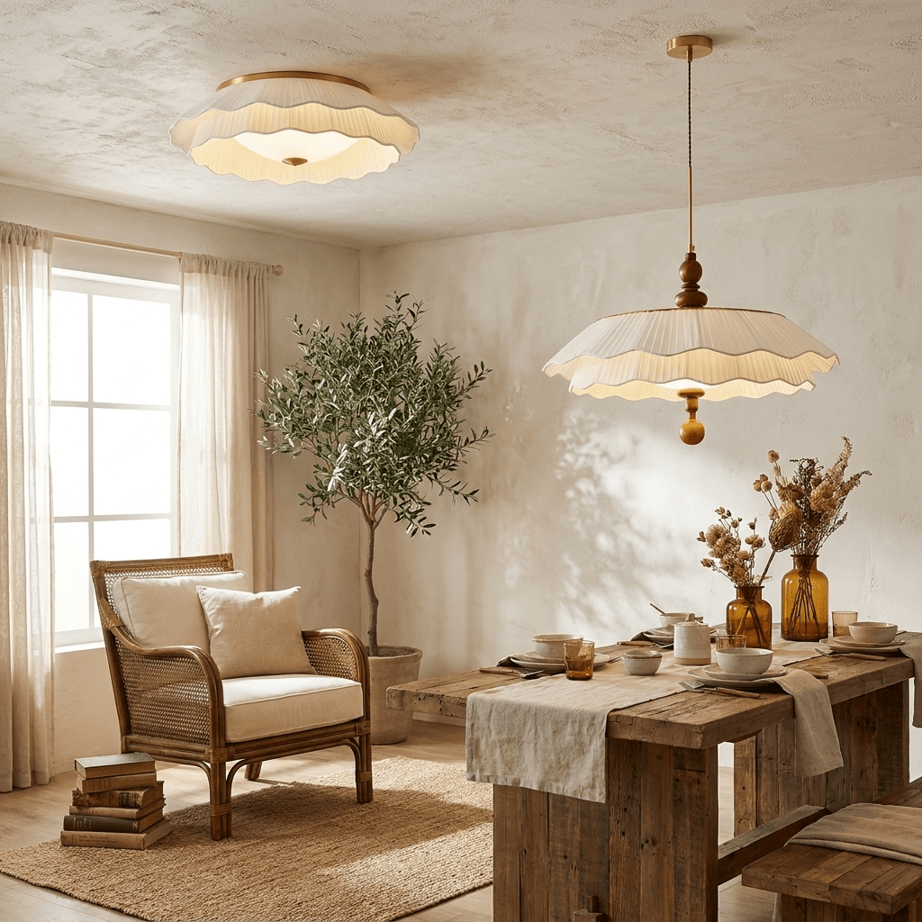 Pleated Ceiling Light — Ceiling Light | Maison Monashee — view 3