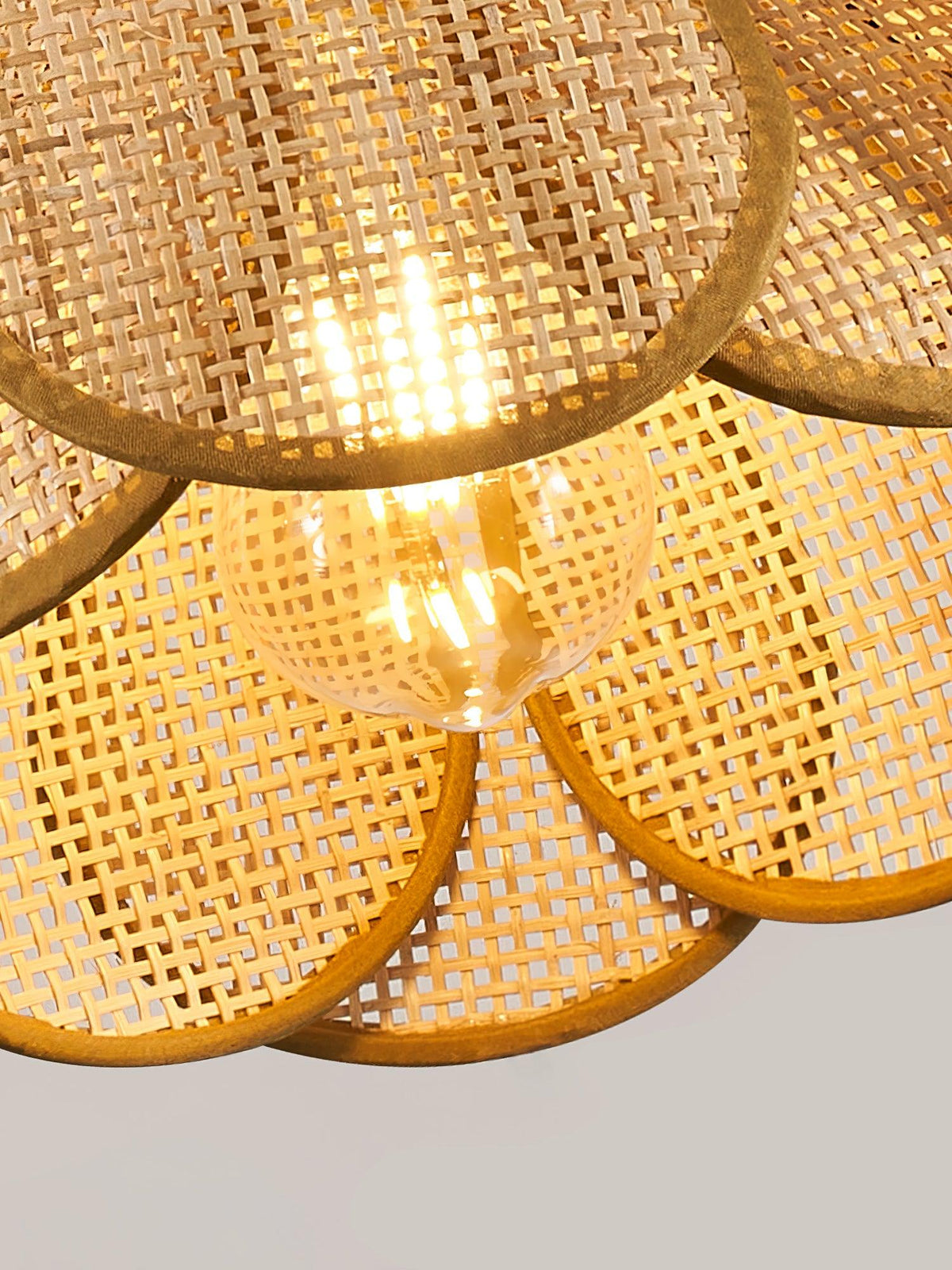 Scalloped Rattan Pendant Light — Pendant Light | Maison Monashee — view 6