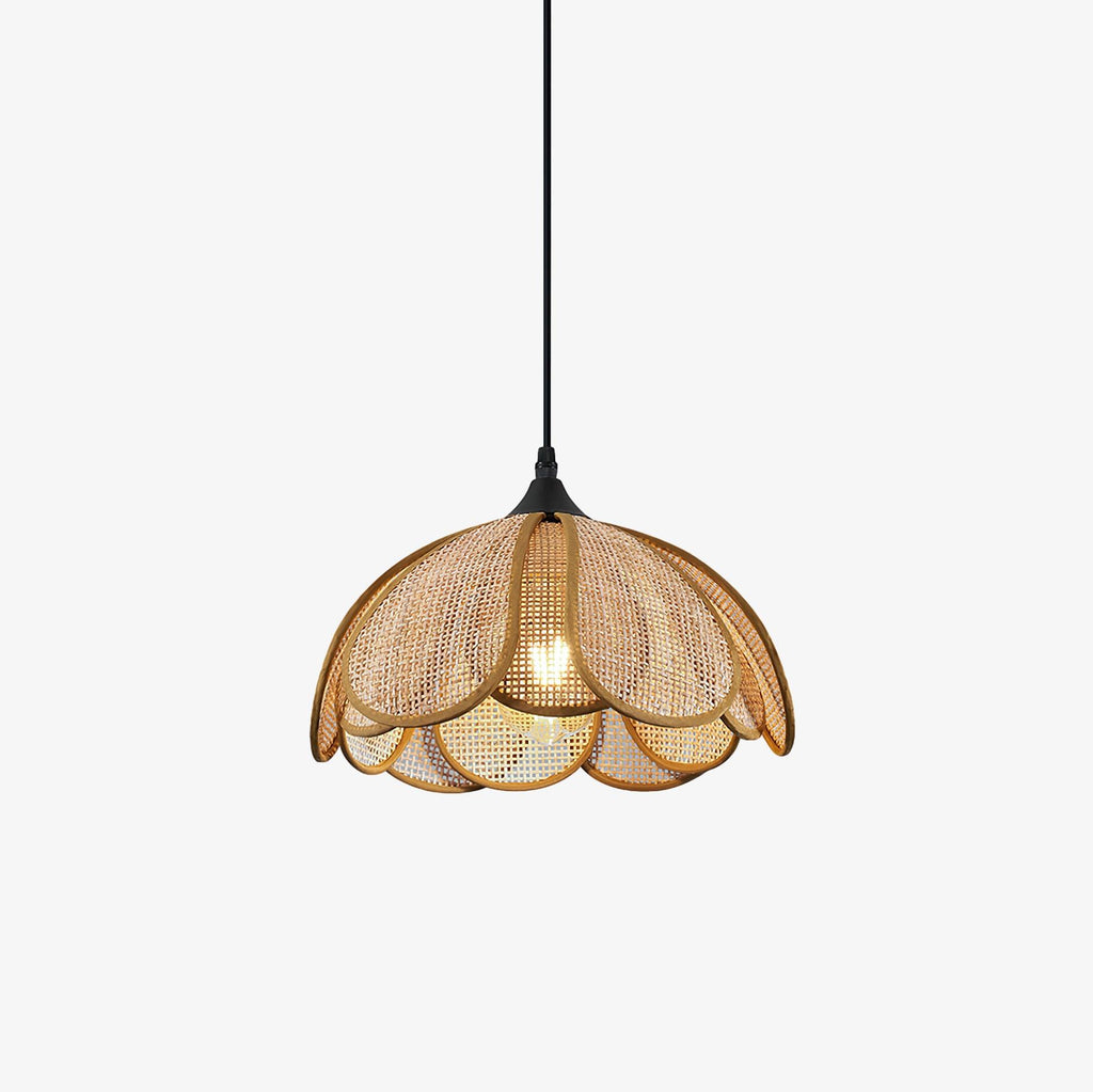 Scalloped Rattan Pendant Light — Pendant Light | Maison Monashee — view 7