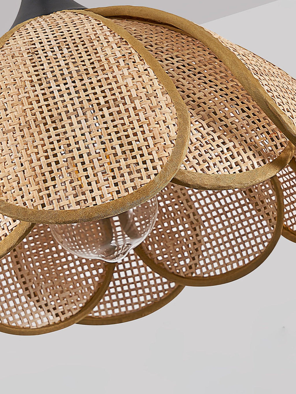 Scalloped Rattan Pendant Light — Pendant Light | Maison Monashee — view 5