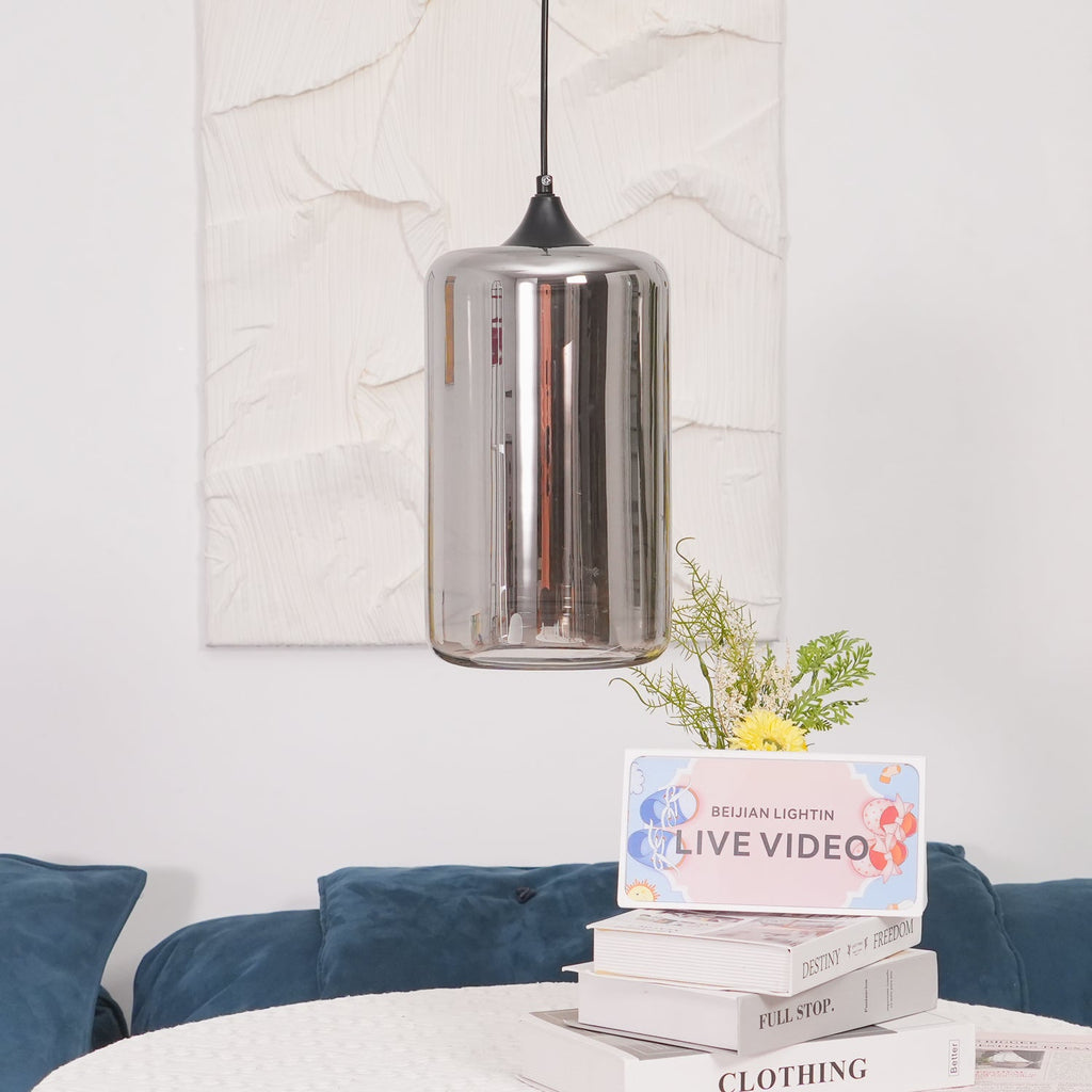 Black Smoked Glass Pendant Light — Pendant Light | Maison Monashee — view 8