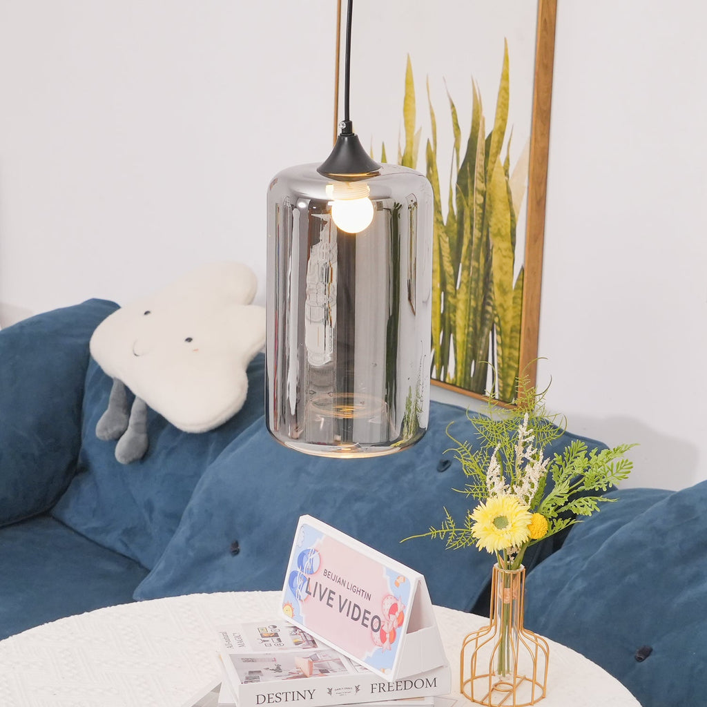 Black Smoked Glass Pendant Light — Pendant Light | Maison Monashee — view 9