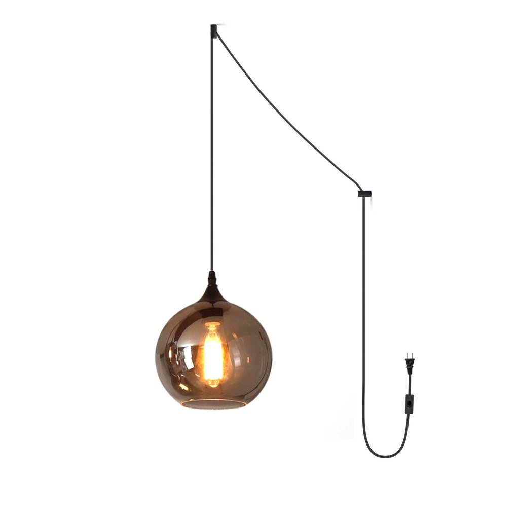 Black Smoked Glass Pendant Light — Pendant Light | Maison Monashee — view 17