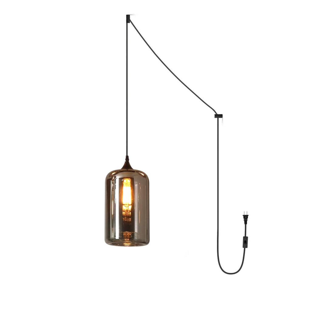 Black Smoked Glass Pendant Light — Pendant Light | Maison Monashee — view 20
