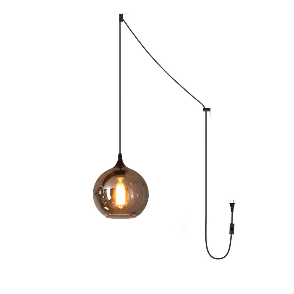 Black Smoked Glass Pendant Light — Pendant Light | Maison Monashee — view 21