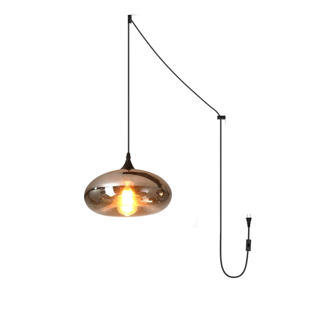 Black Smoked Glass Pendant Light — Pendant Light | Maison Monashee — view 22