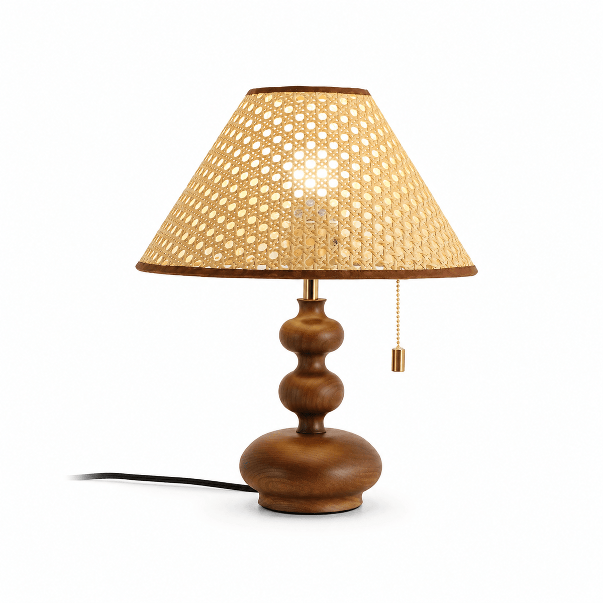Round Wood Table Lamp — Table Lamp | Maison Monashee — view 7