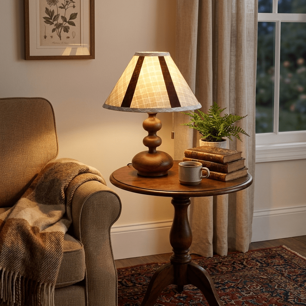 Round Wood Table Lamp — Table Lamp | Maison Monashee — view 6