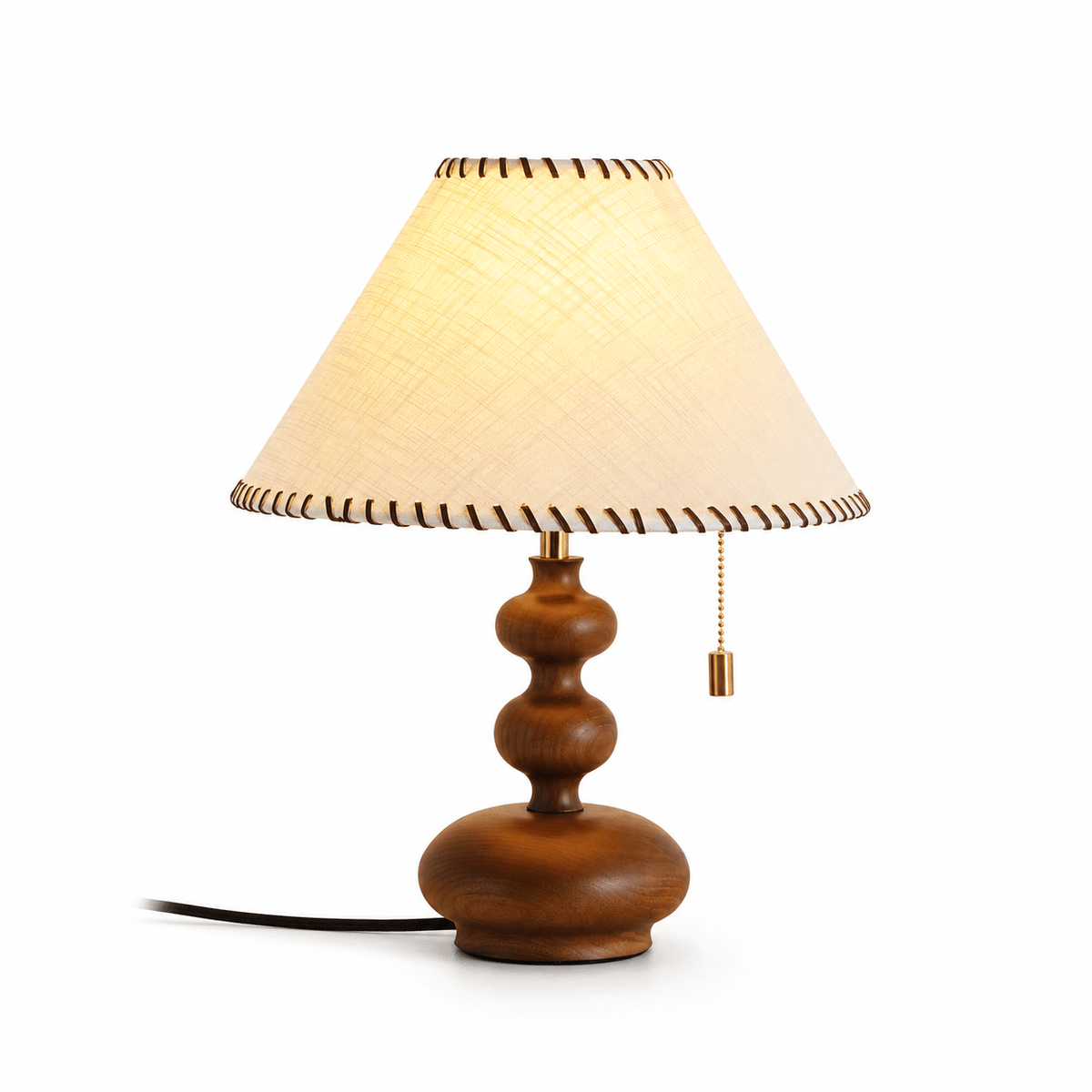 Round Wood Table Lamp — Table Lamp | Maison Monashee — view 5