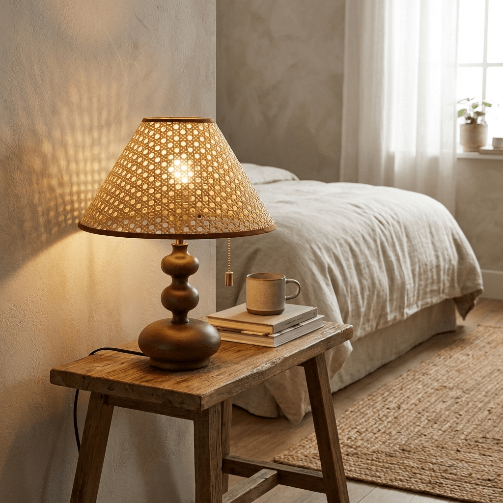 Round Wood Table Lamp — Table Lamp | Maison Monashee — view 2